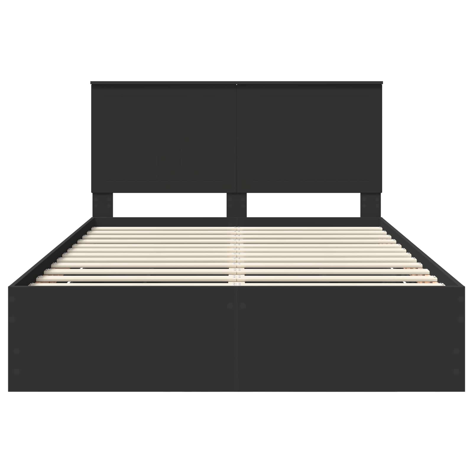 Σκελετός Κρεβατιού Μαύρο 140 x 190 cm Μηχανήματος Ξύλο