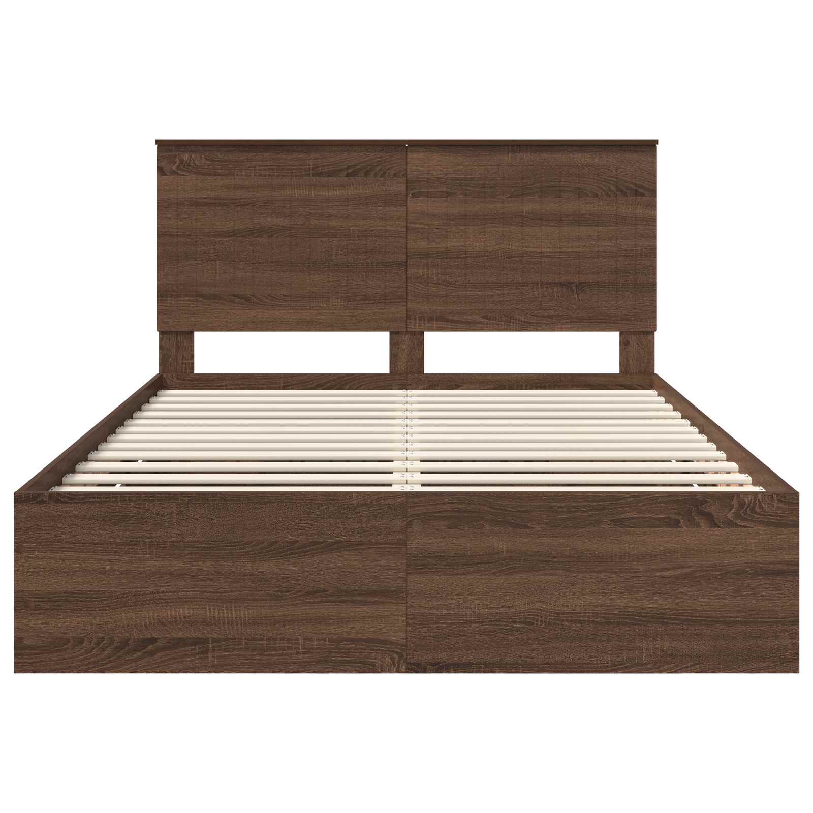 Σκελετός Κρεβατιού Καφέ δρυς 140 x 190 cm Μηχανήματος Ξύλο
