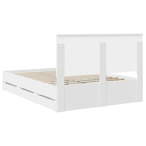 Σκελετός Κρεβατιού Λευκό 135 x 190 cm Μηχανήματος Ξύλο