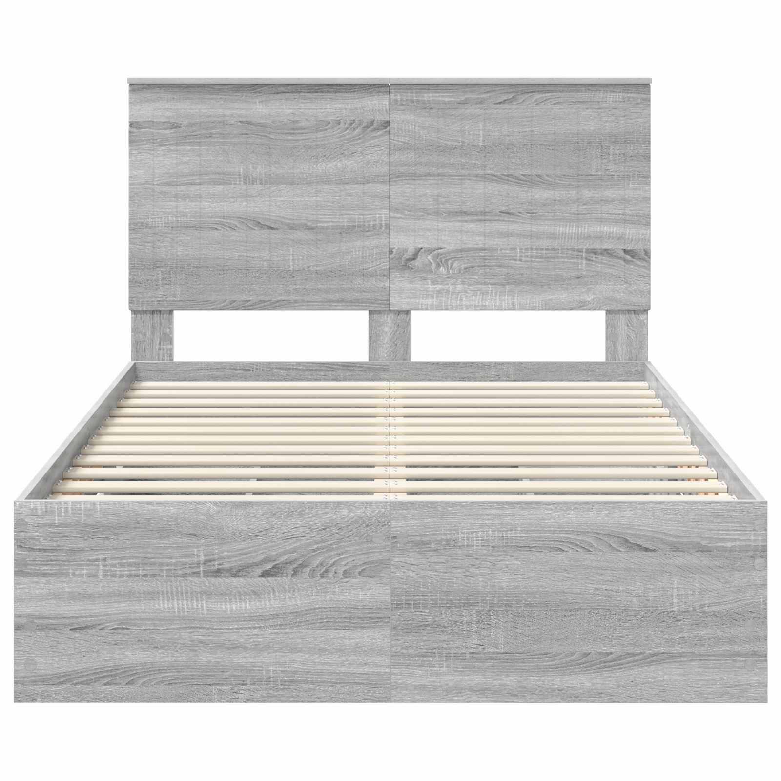 Σκελετός Κρεβατιού Γκρίζο Σονομα 120 x 200 cm Μηχανήματος Ξύλο