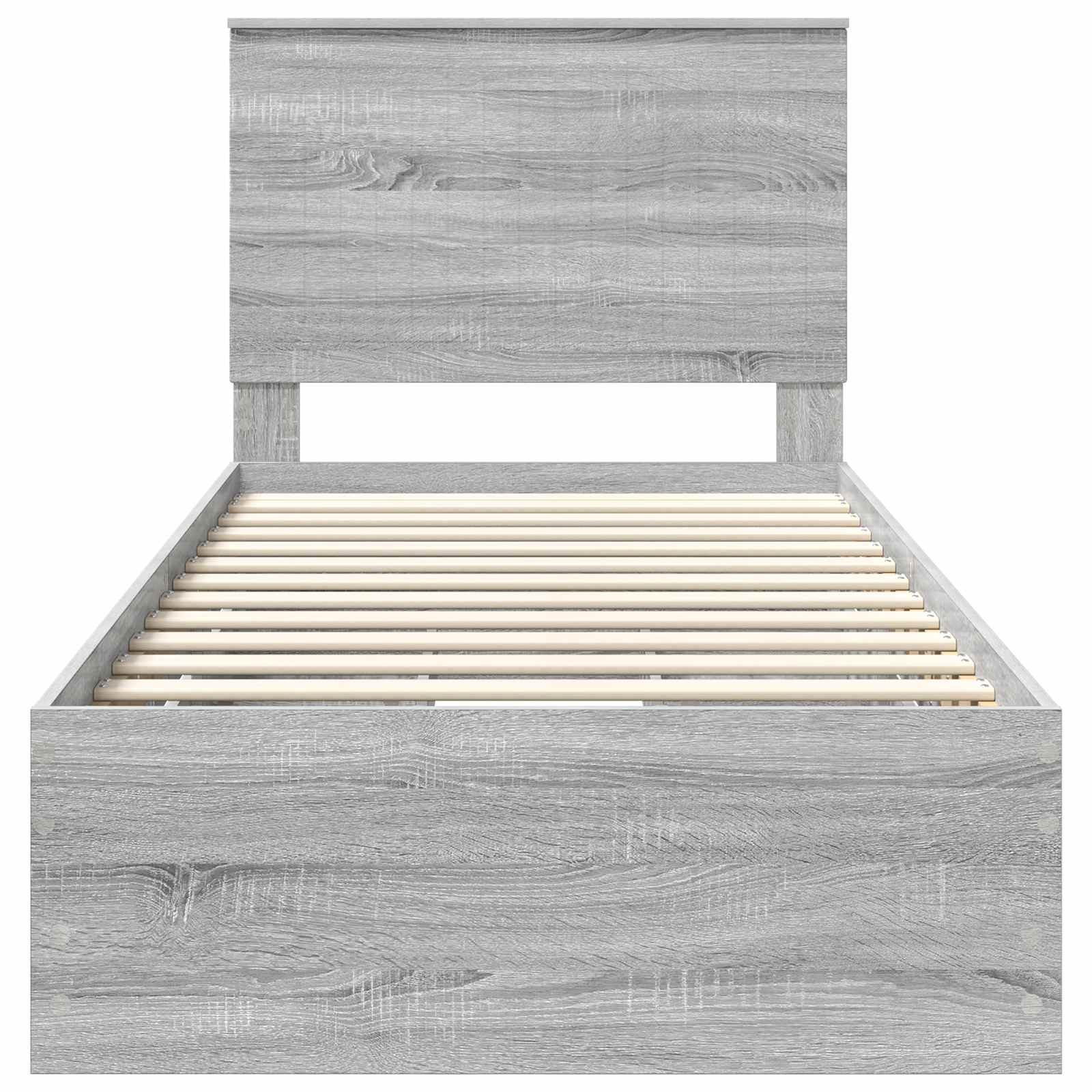 Σκελετός Κρεβατιού Γκρίζο Σονομα 90 x 190 cm Μηχανήματος Ξύλο