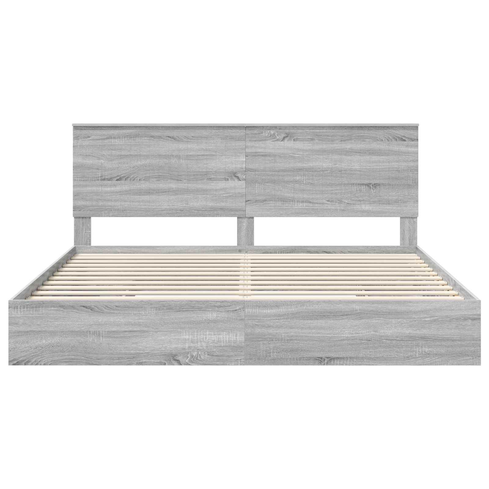 Κρεβάτι Αποθήκης Γκρίζο Σονομα 200 x 200 cm Επεξεργασμένο ξύλο