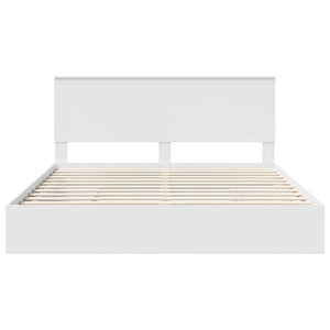 Κρεβάτι Αποθήκης Λευκό 180 x 200 cm Επεξεργασμένο Ξύλο