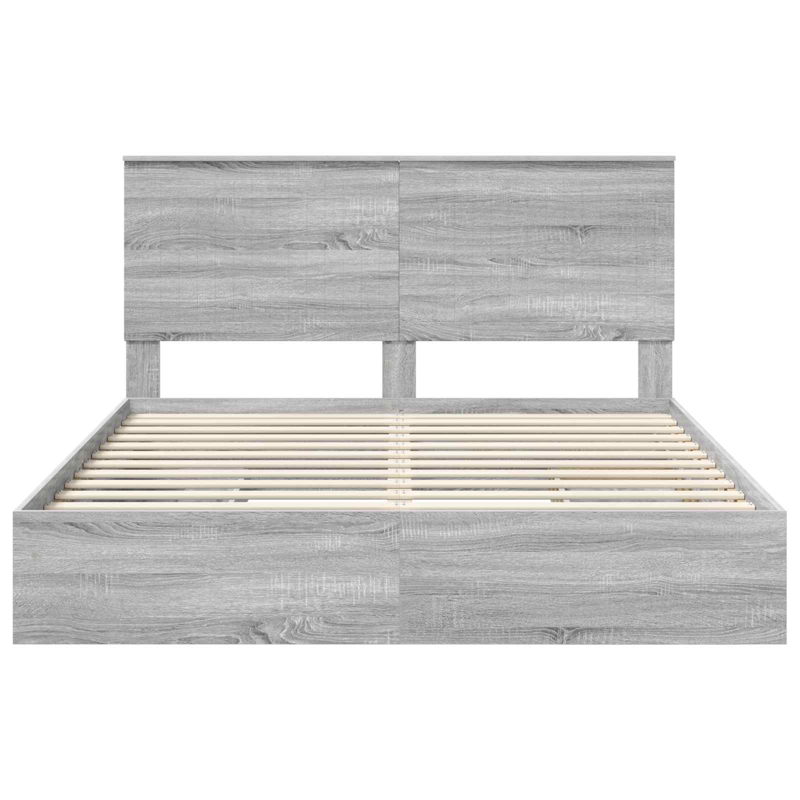 Κρεβάτι Αποθήκης Γκρίζο Σονομα 160 x 200 cm Επεξεργασμένο ξύλο