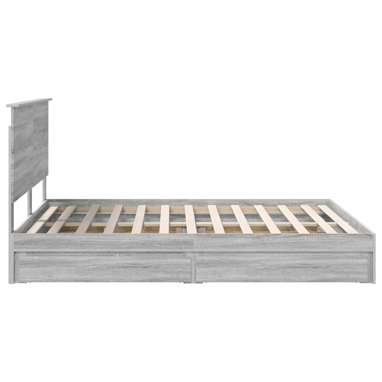 Κρεβάτι Αποθήκης Γκρίζο Σονομα 160 x 200 cm Επεξεργασμένο ξύλο