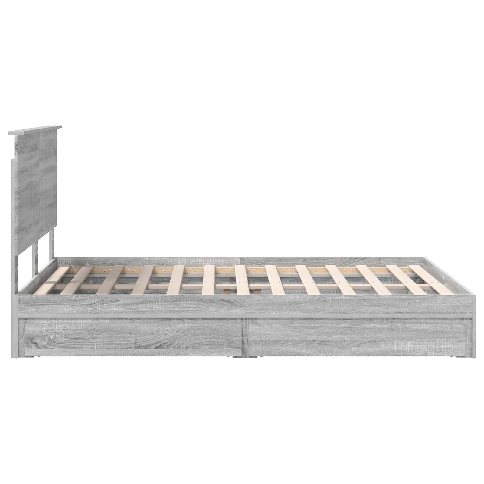Κρεβάτι Αποθήκης Γκρίζο Σονομα 140 x 200 cm Επεξεργασμένο ξύλο
