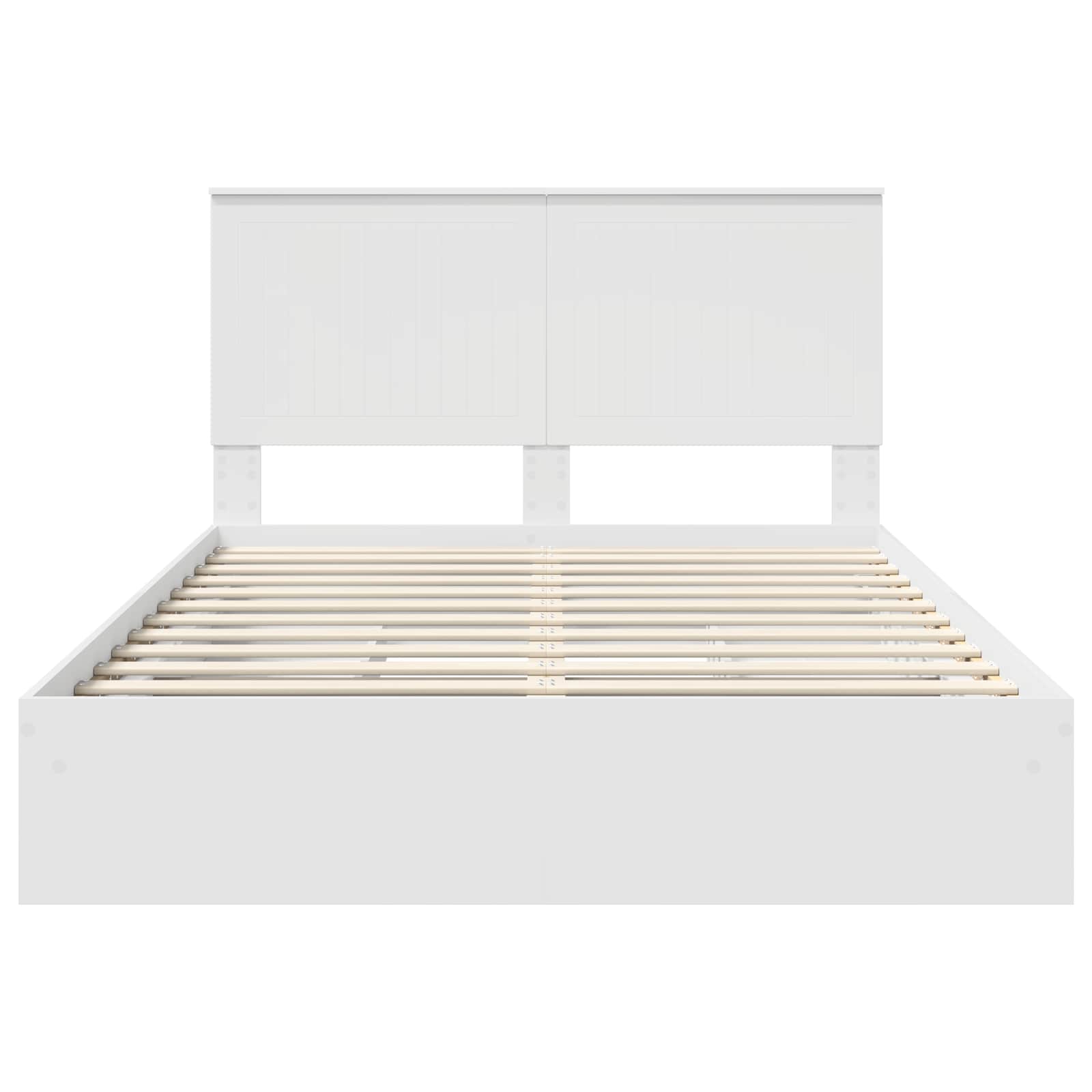 Κρεβάτι Αποθήκης Λευκό 140 x 190 cm Επεξεργασμένο ξύλο