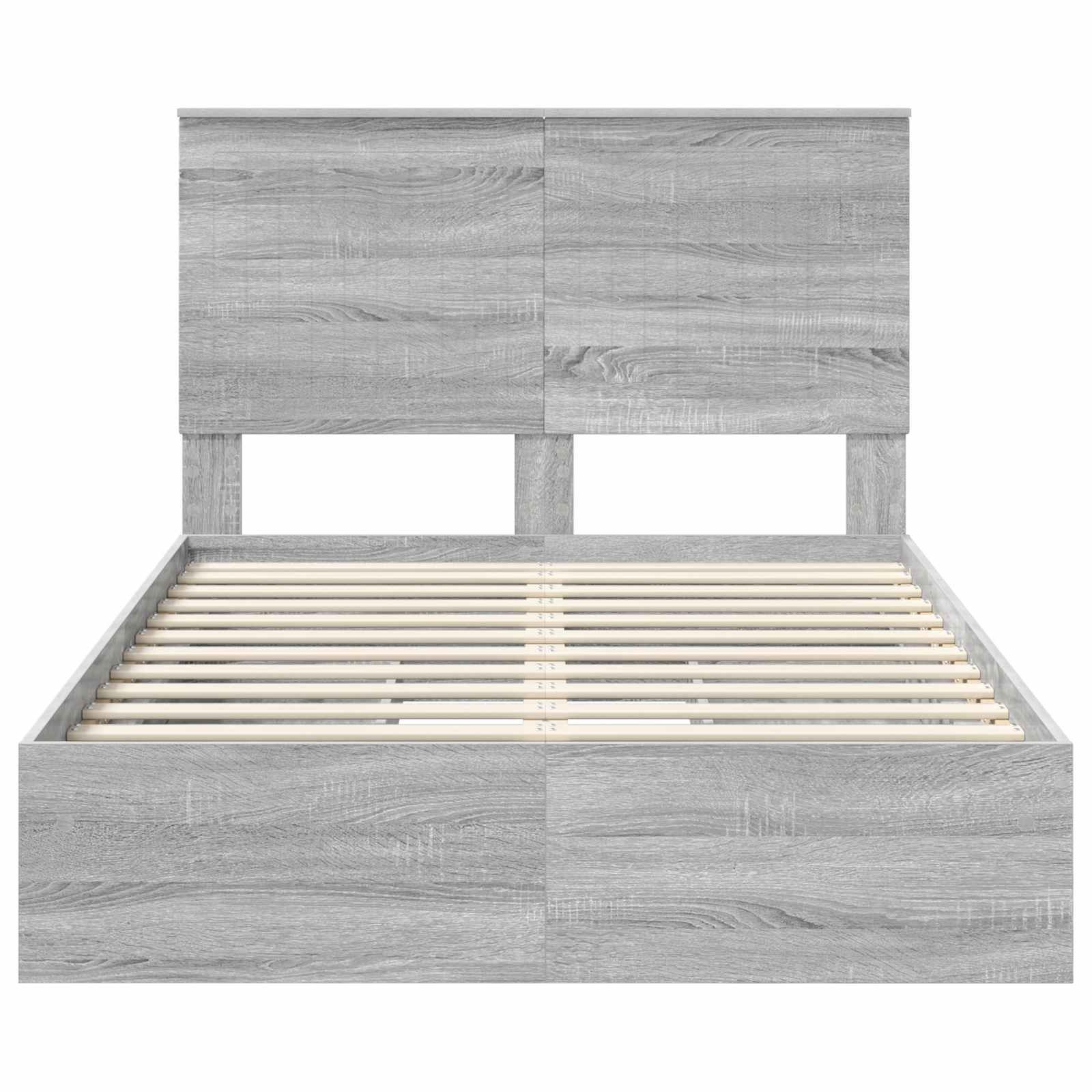 Κρεβάτι Αποθήκης Γκρίζο Σονομα 120 x 200 cm Επεξεργασμένο Ξύλο - Pakobazaar