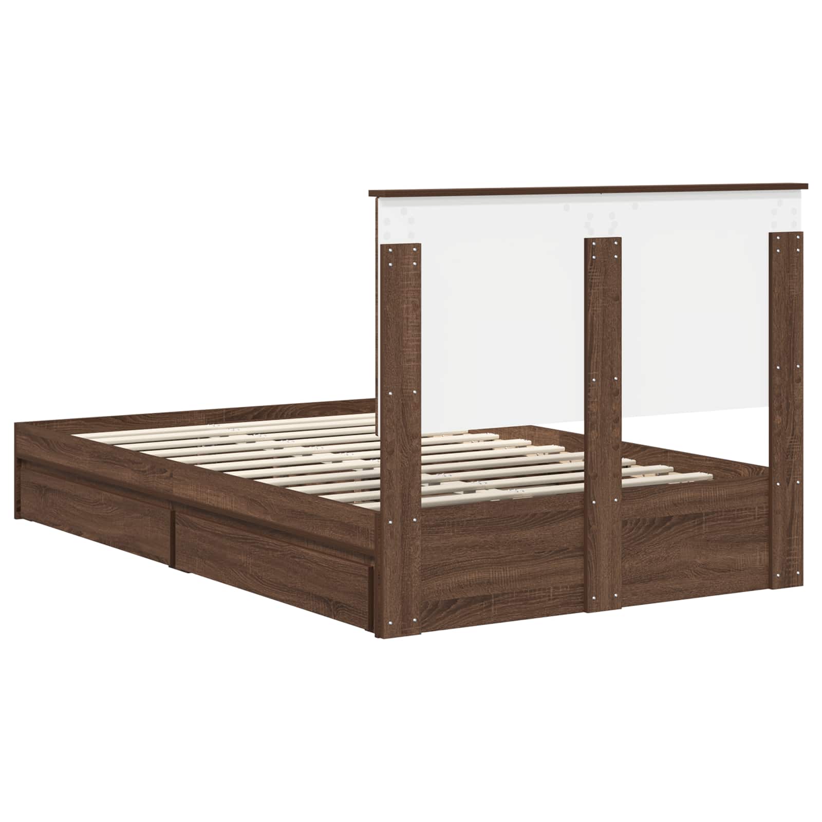 Κρεβάτι Αποθήκης Καφέ δρυς 120 x 200 cm Επεξεργασμένο ξύλο - Pakobazaar