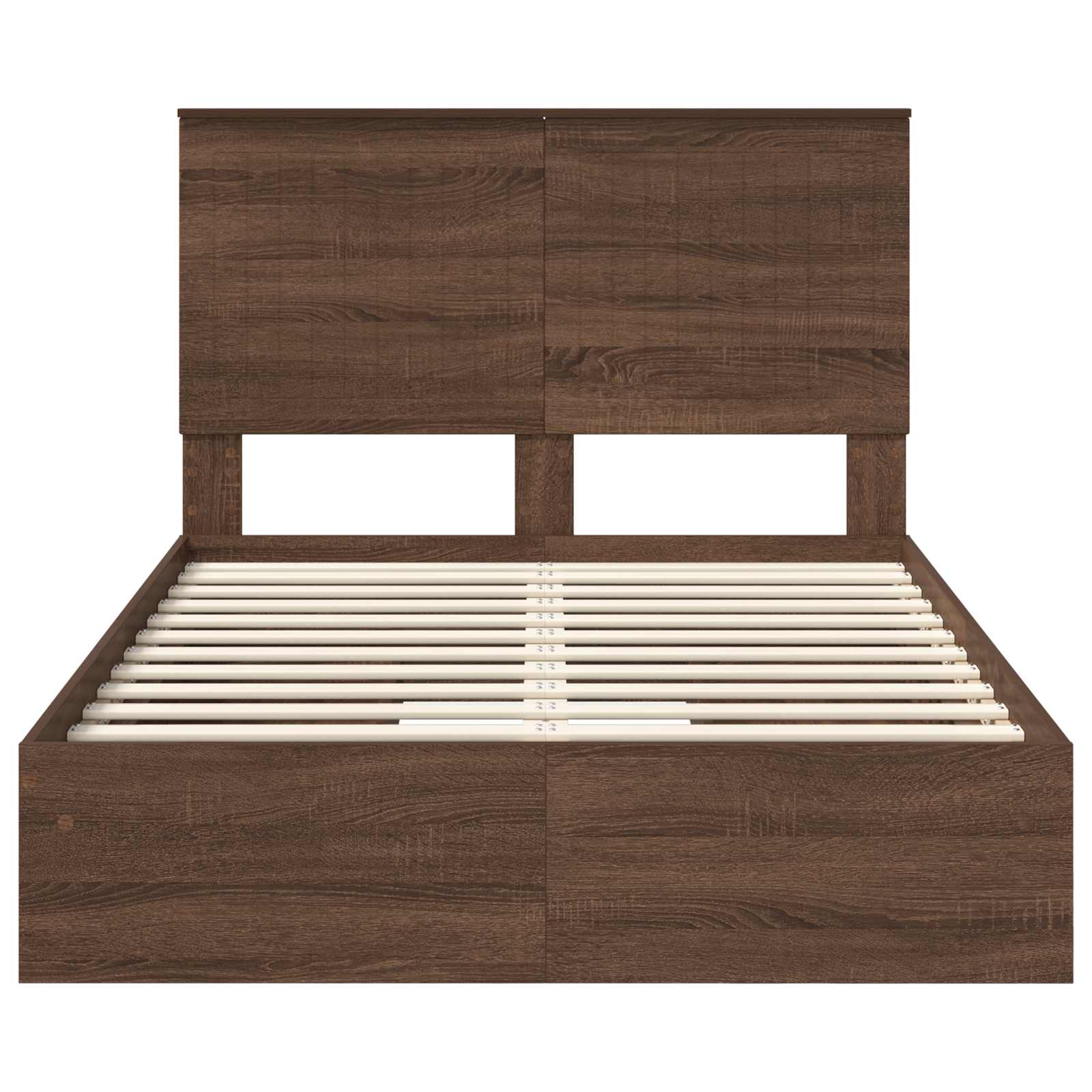 Κρεβάτι Αποθήκης Καφέ δρυς 120 x 200 cm Επεξεργασμένο ξύλο - Pakobazaar