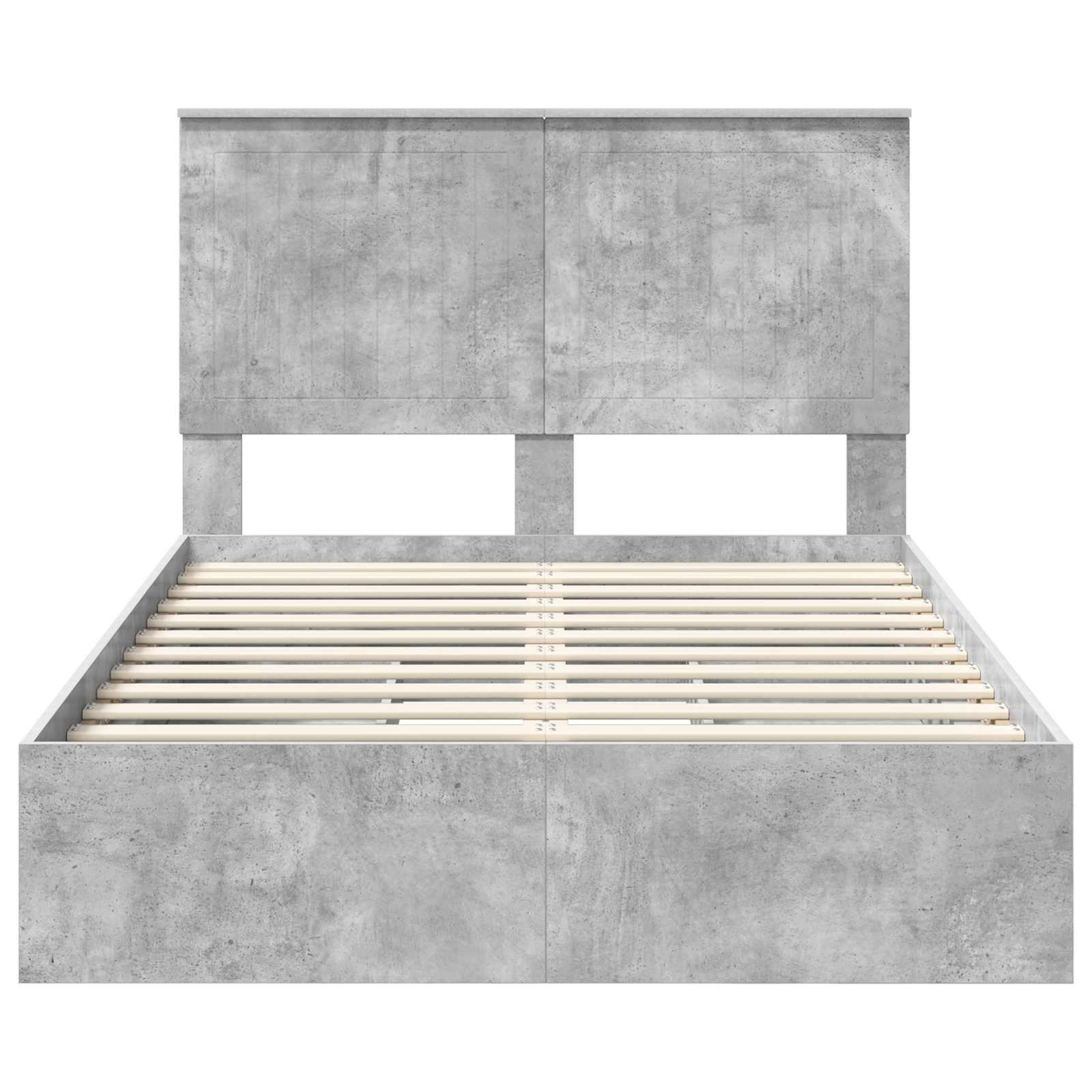 Κρεβάτι Αποθήκης Σκυρόδεμα Γκρι 120 x 190 cm Επεξεργασμένο Ξύλο - Pakobazaar
