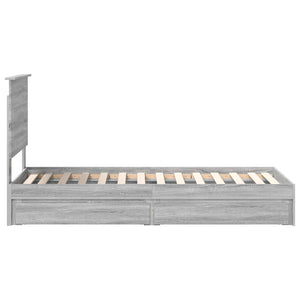 Κρεβάτι Αποθήκης Γκρίζο Σονομα 75 x 190 cm Επεξεργασμένο Ξύλο