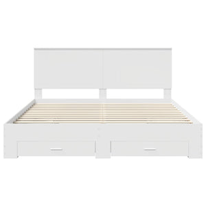 Σκελετός Κρεβατιού Λευκό 180 x 200 cm Επεξεργασμένο Ξύλο
