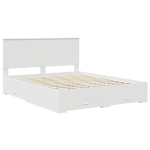 Σκελετός Κρεβατιού Λευκό 160 x 200 cm Επεξεργασμένο Ξύλο
