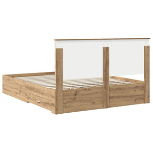 Σκελετός Κρεβατιού Artisan Oak 160 x 200 cm Επεξεργασμένο Ξύλο