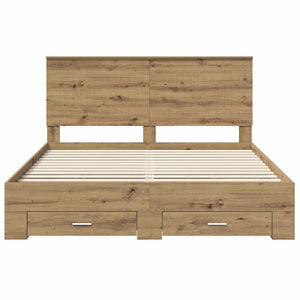 Σκελετός Κρεβατιού Artisan Oak 160 x 200 cm Επεξεργασμένο Ξύλο