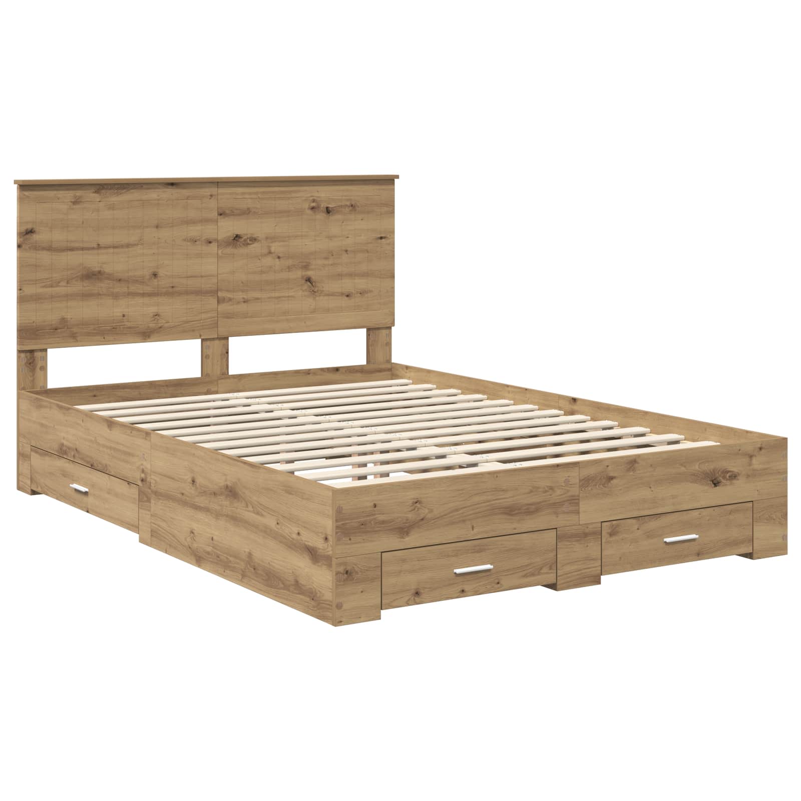 Σκελετός Κρεβατιού Artisan Oak 140 x 190 cm Επεξεργασμένο Ξύλο - Pakobazaar