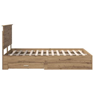 Σκελετός Κρεβατιού Artisan Oak 140 x 190 cm Επεξεργασμένο Ξύλο - Pakobazaar