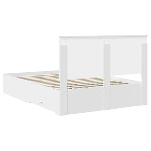 Σκελετός Κρεβατιού Λευκό 135 x 190 cm Επεξεργασμένο Ξύλο