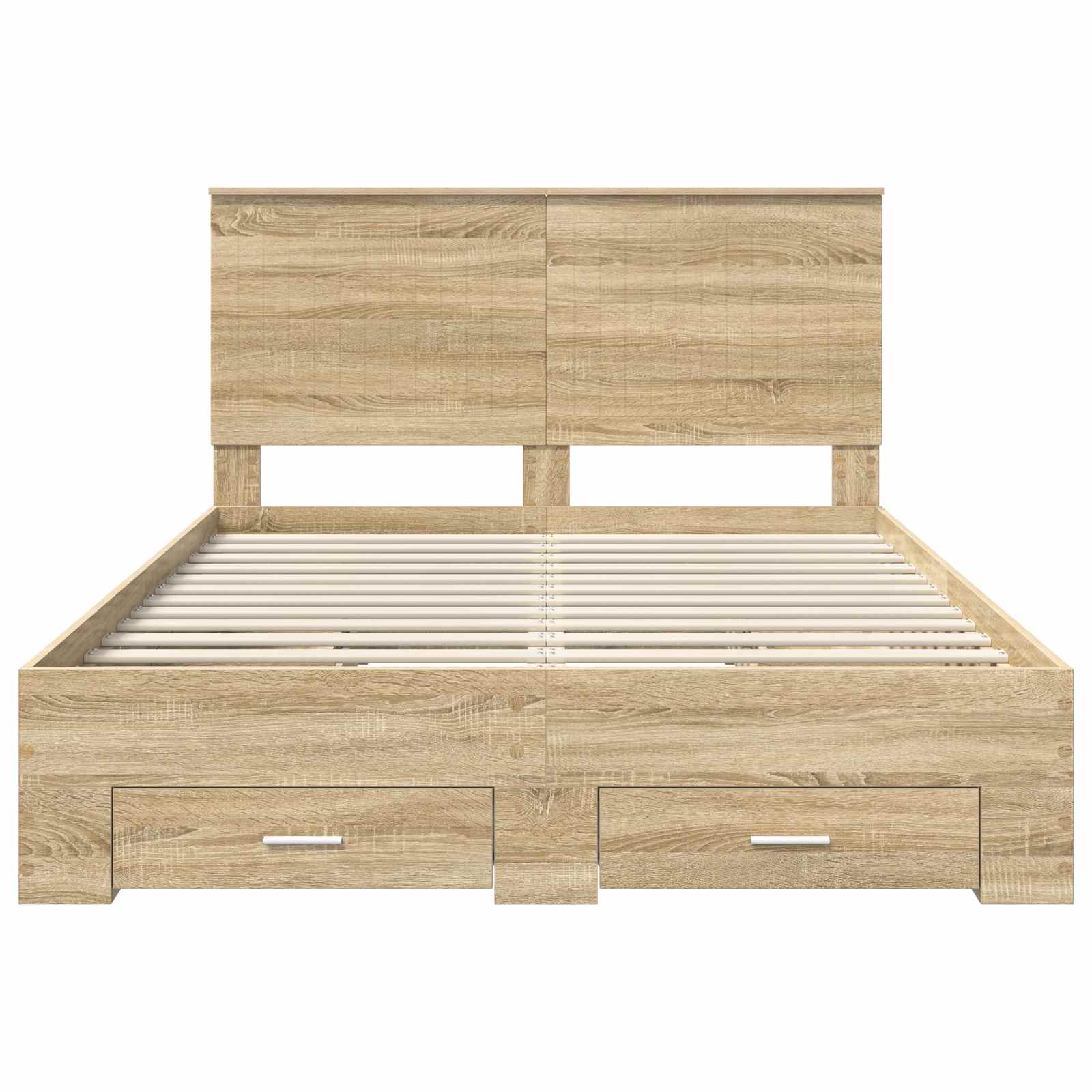 Σκελετός Κρεβατιού Δρύς Sonoma 135 x 190 cm Επεξεργασμένο ξύλο