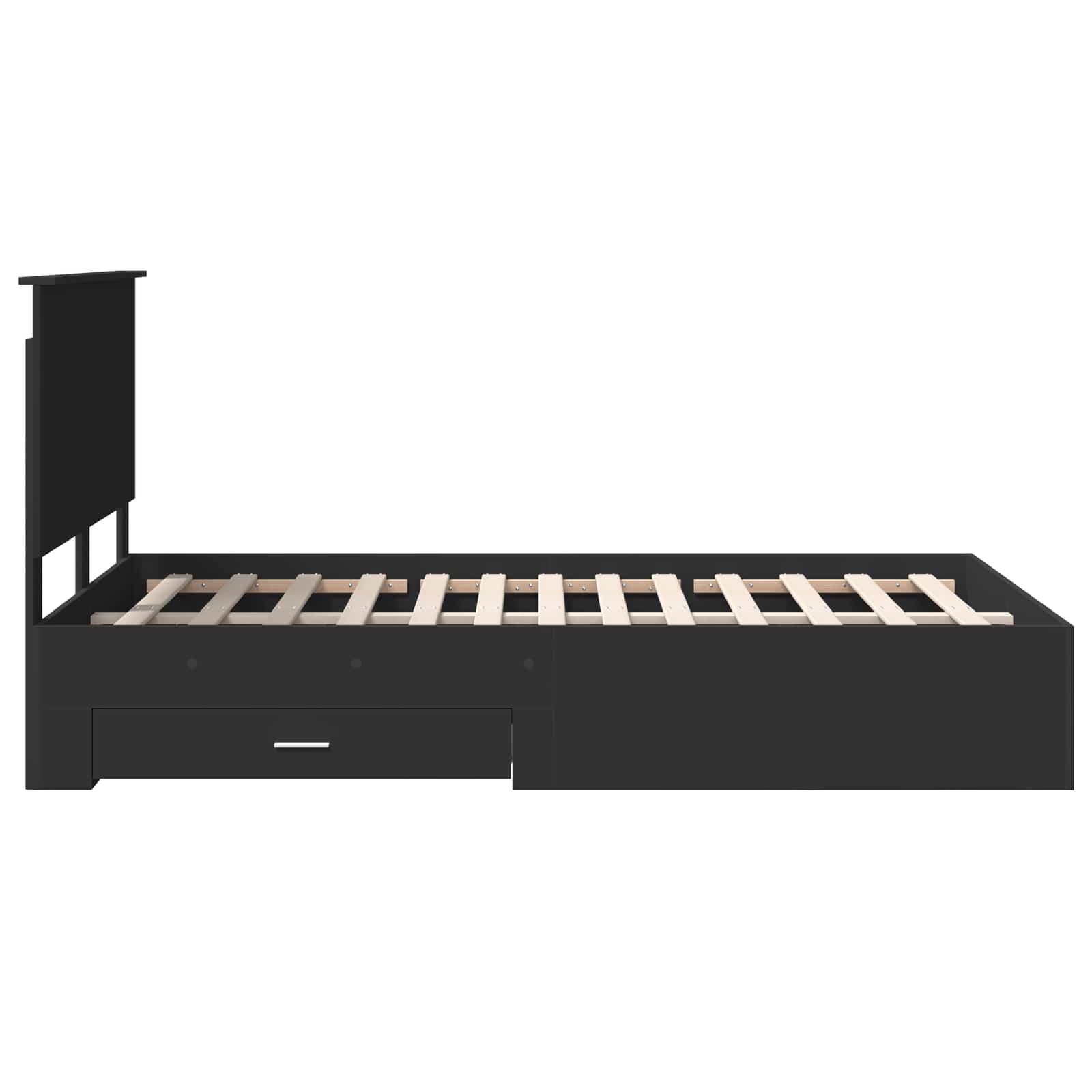 Σκελετός Κρεβατιού Μαύρο 120 x 200 cm Επεξεργασμένο ξύλο