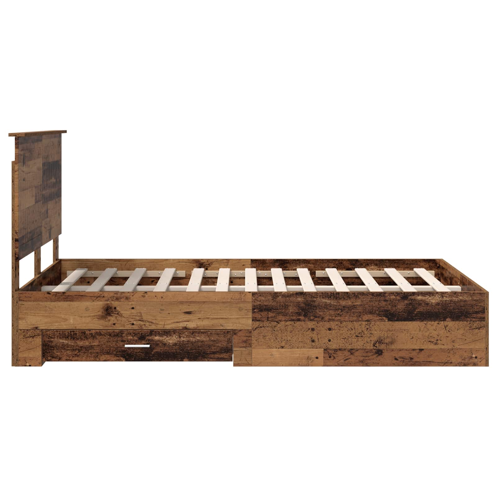 Σκελετός Κρεβατιού Παλιό ξύλο 120 x 190 cm Επεξεργασμένο ξύλο