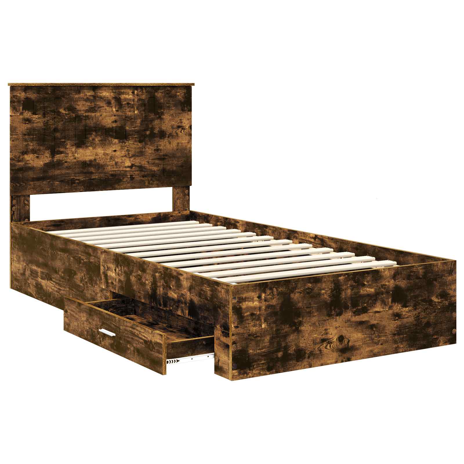 Σκελετός Κρεβατιού με κεφαλάρι Καπνιστό Δρύς 100 x 200 cm