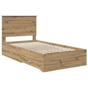 Σκελετός Κρεβατιού Artisan Oak 100 x 200 cm Επεξεργασμένο Ξύλο