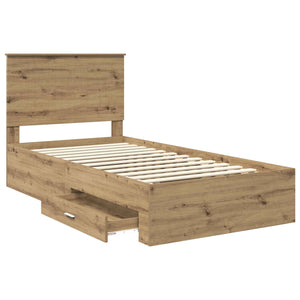 Σκελετός Κρεβατιού Artisan Oak 100 x 200 cm Επεξεργασμένο Ξύλο