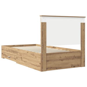 Σκελετός Κρεβατιού Artisan Oak 100 x 200 cm Επεξεργασμένο Ξύλο