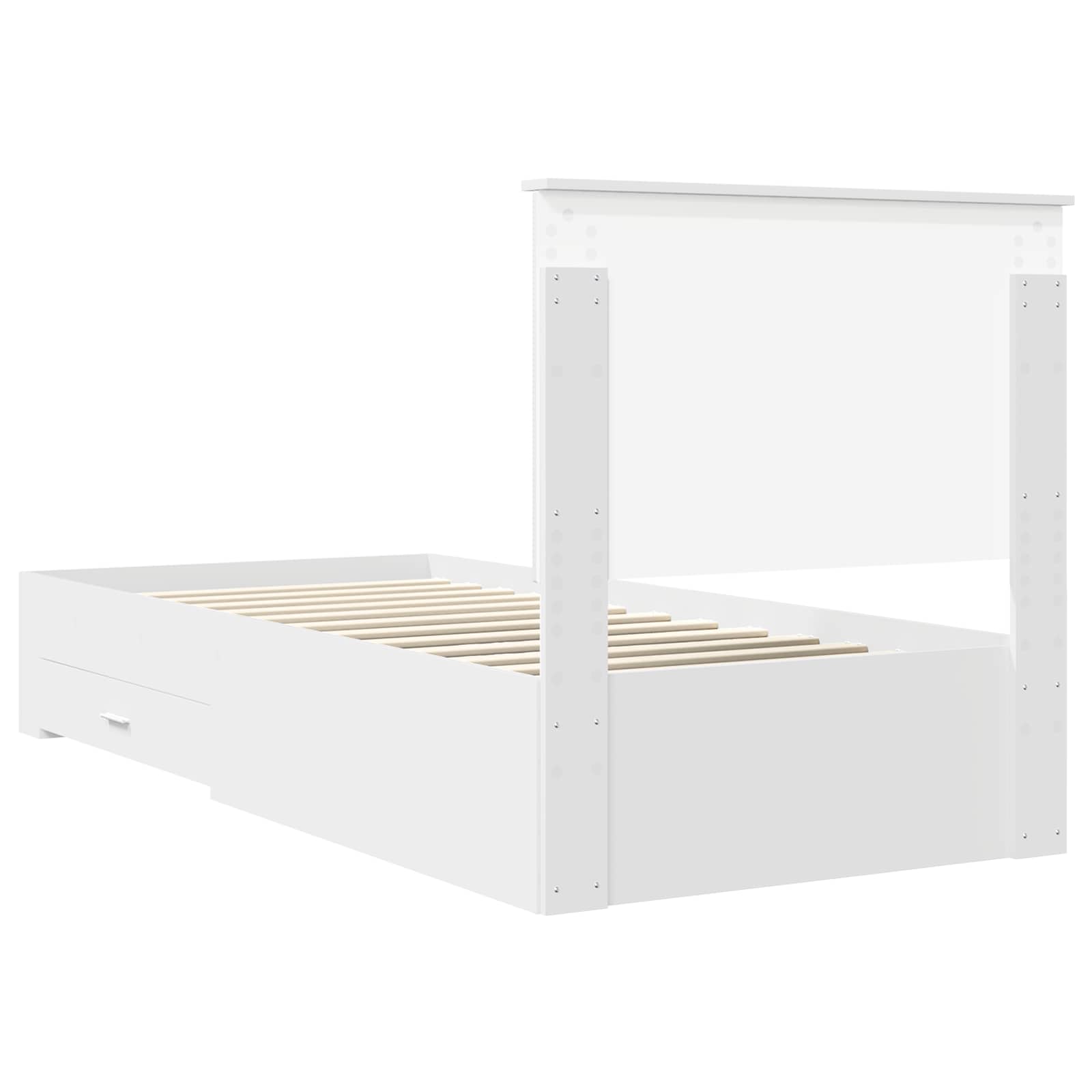 Σκελετός Κρεβατιού Λευκό 90 x 190 cm Επεξεργασμένο ξύλο