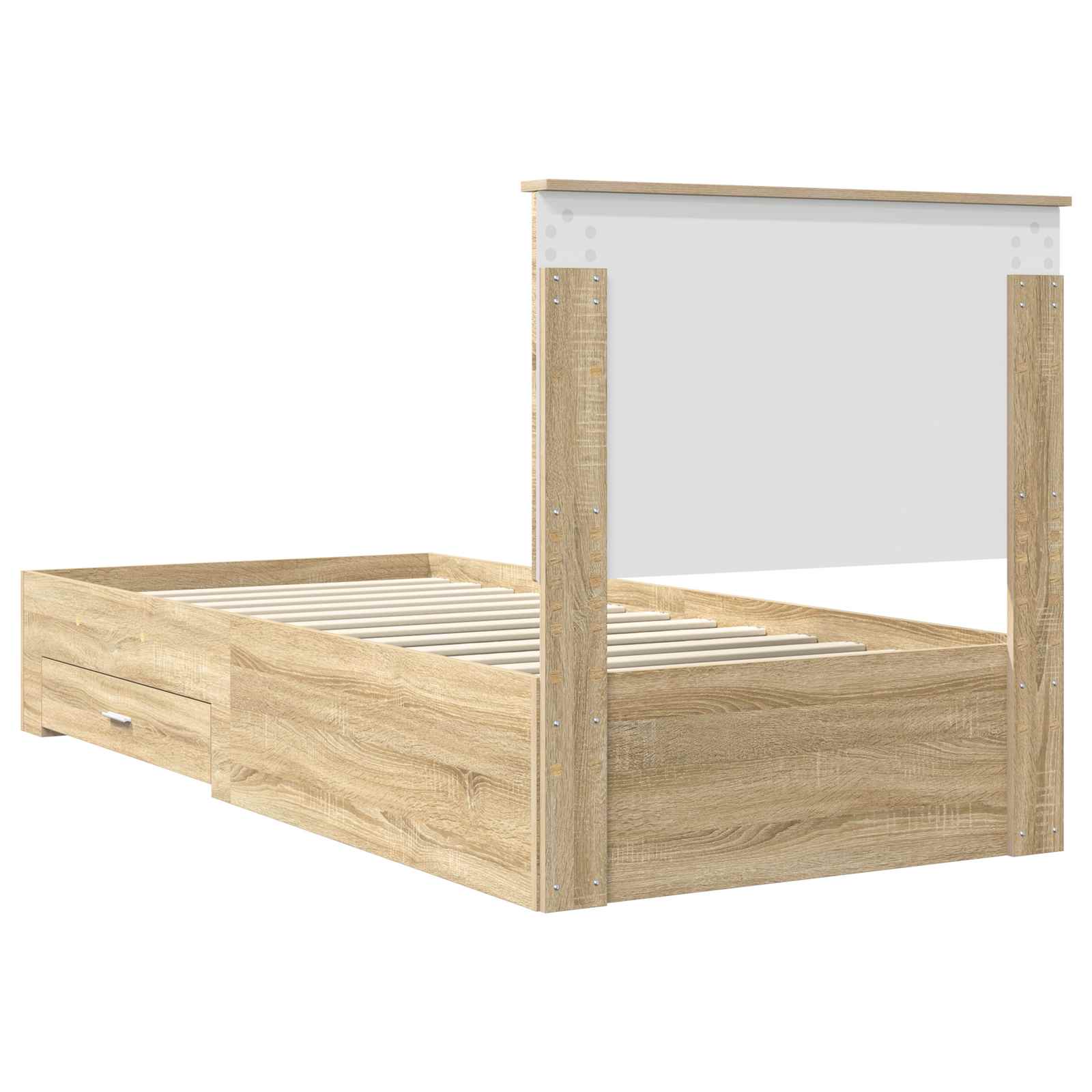 Σκελετός Κρεβατιού Δρύς Sonoma 90 x 190 cm Επεξεργασμένο ξύλο