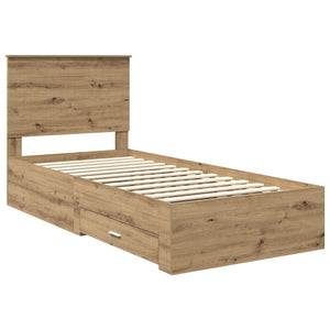 Σκελετός Κρεβατιού Artisan Oak 90 x 190 cm Επεξεργασμένο Ξύλο
