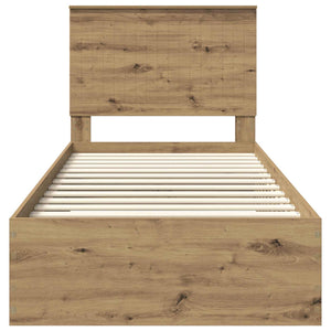 Σκελετός Κρεβατιού Artisan Oak 90 x 190 cm Επεξεργασμένο Ξύλο