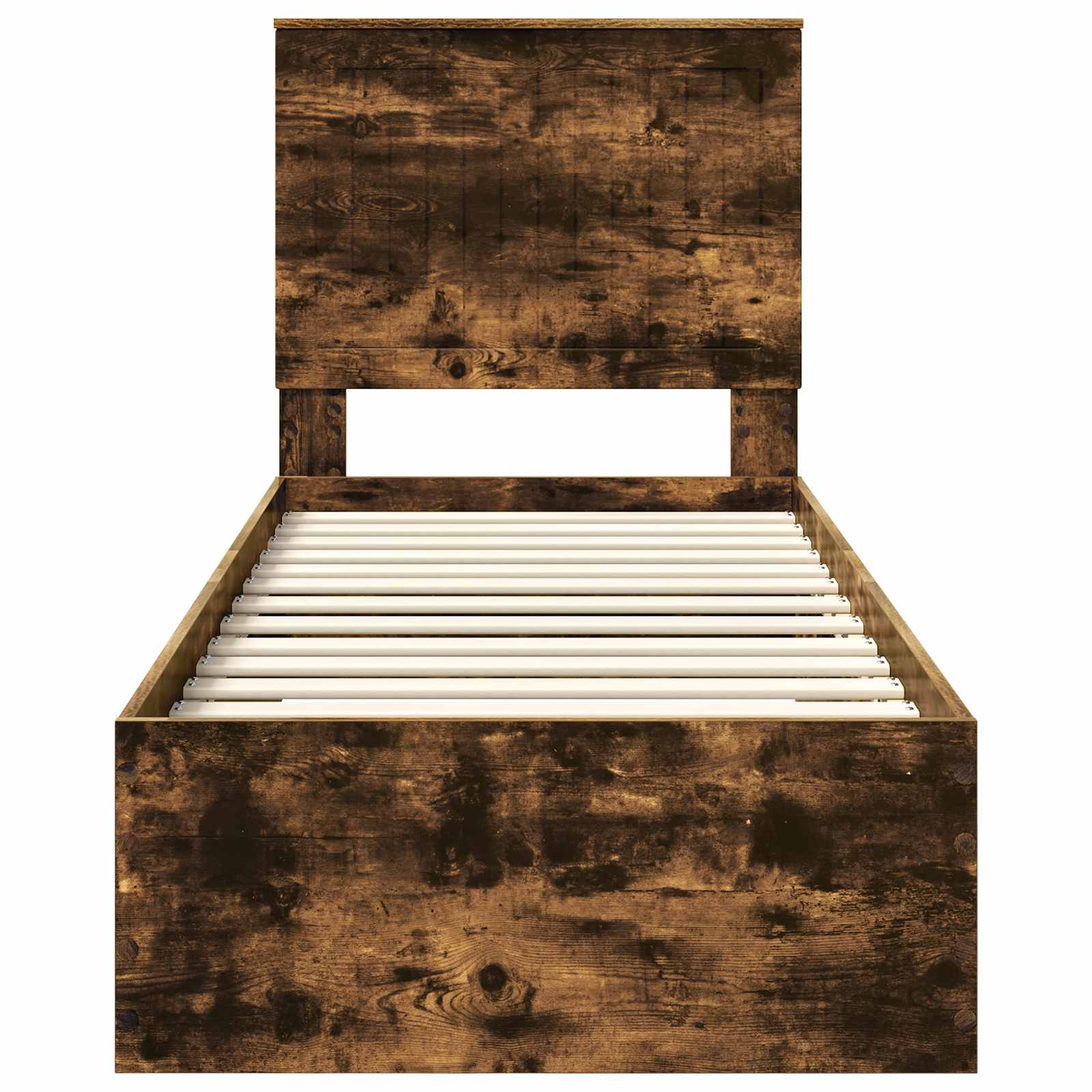 Σκελετός Κρεβατιού Καπνιστό Δρύινο και Ασημί 70 x 190 cm