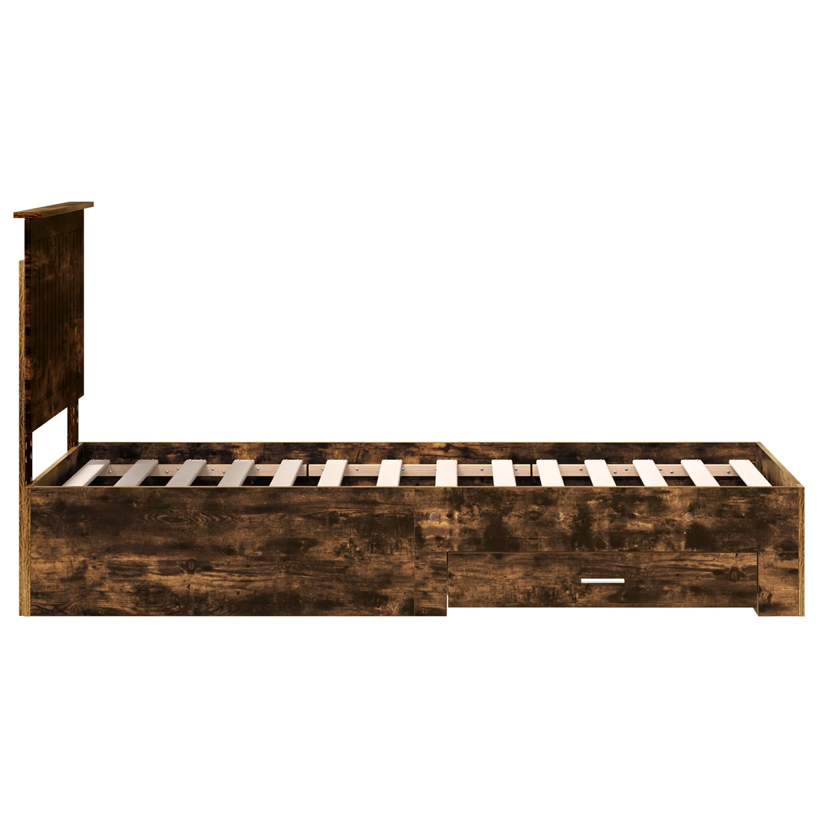 Σκελετός Κρεβατιού Καπνιστό Δρύινο και Ασημί 70 x 190 cm