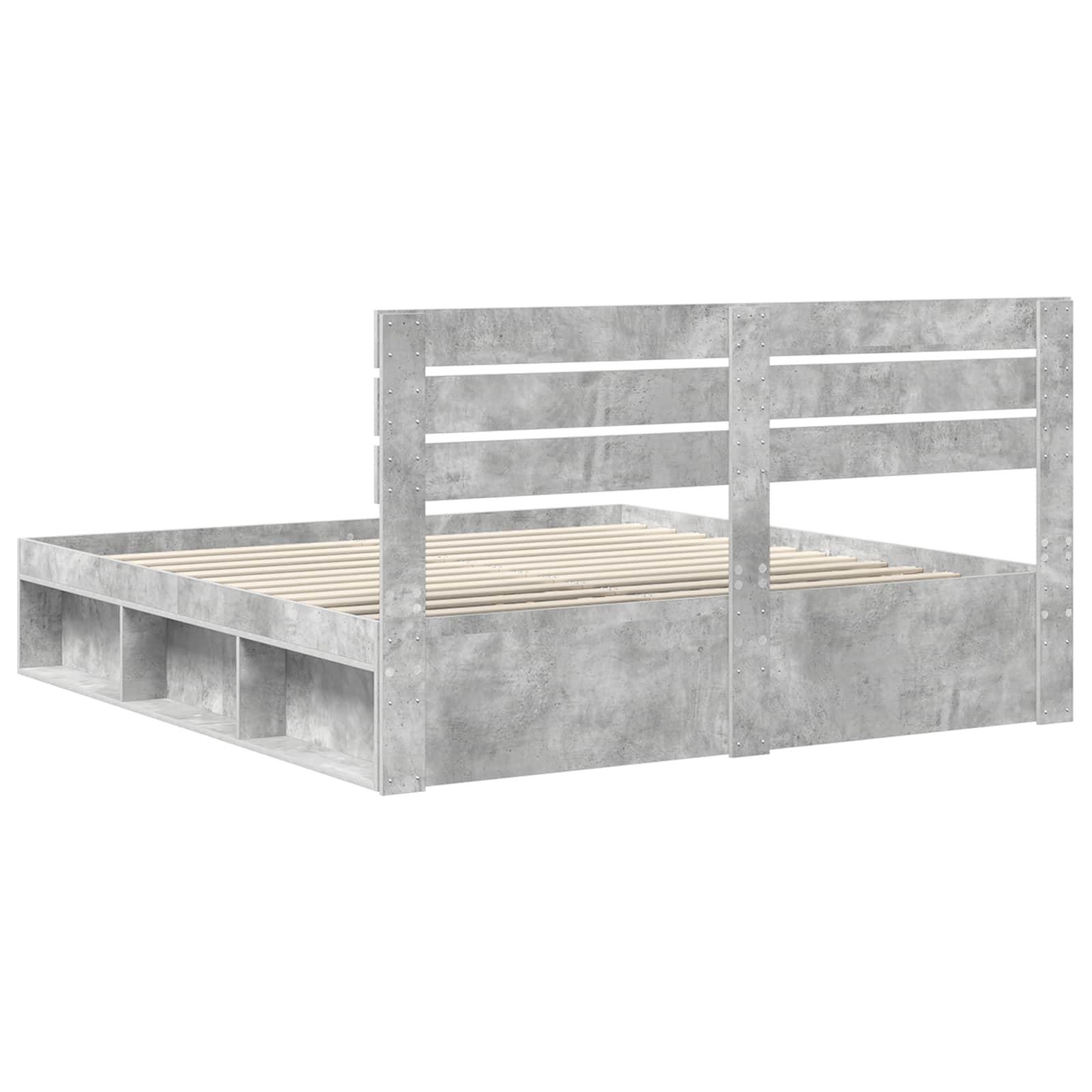 Σκελετός Κρεβατιού Σκυρόδεμα 180 x 200 cm Στερεά ξυλεία πεύκου