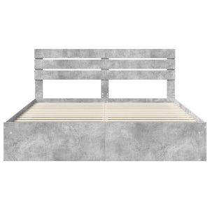 Σκελετός Κρεβατιού Σκυρόδεμα 180 x 200 cm Στερεά ξυλεία πεύκου