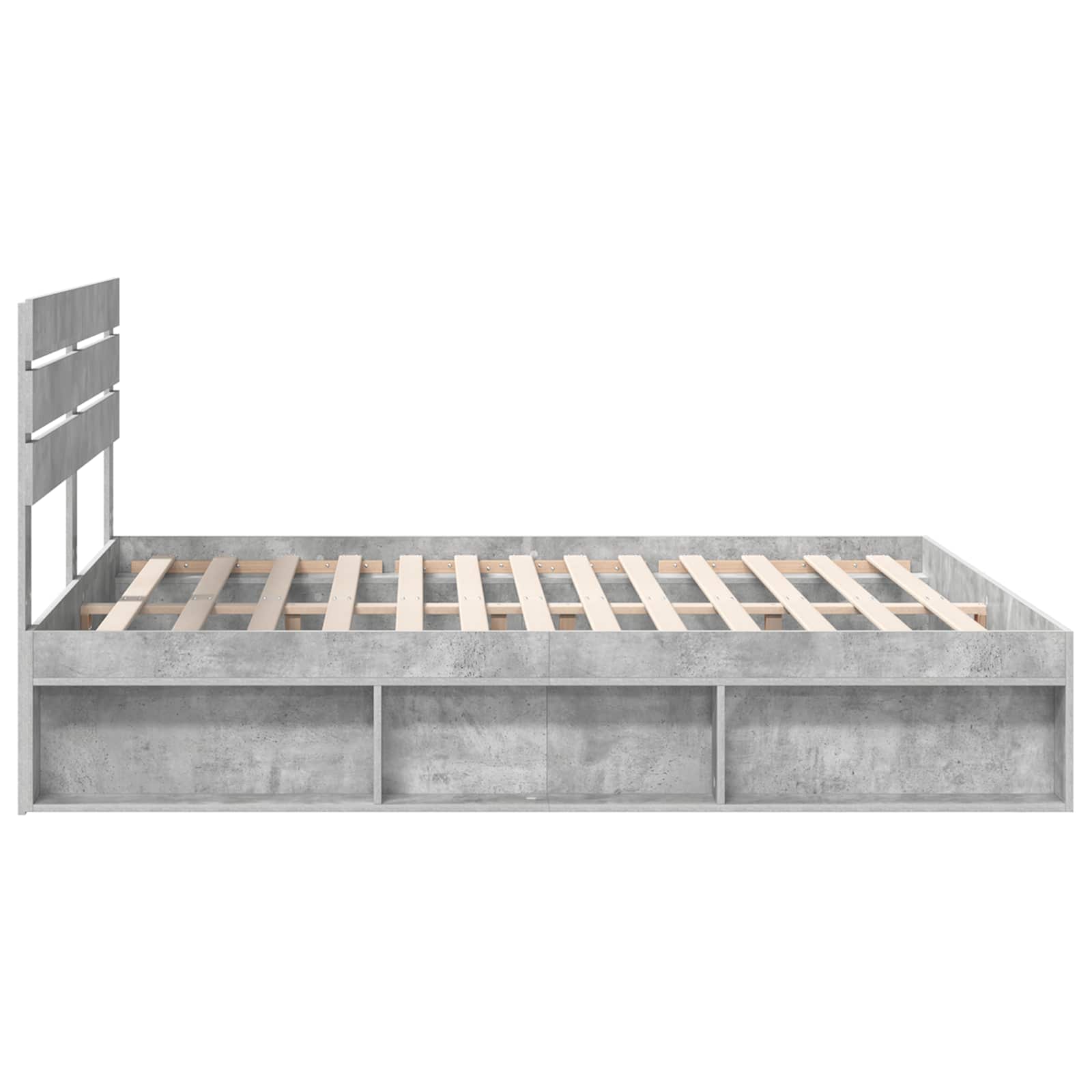 Σκελετός Κρεβατιού Σκυρόδεμα 180 x 200 cm Στερεά ξυλεία πεύκου