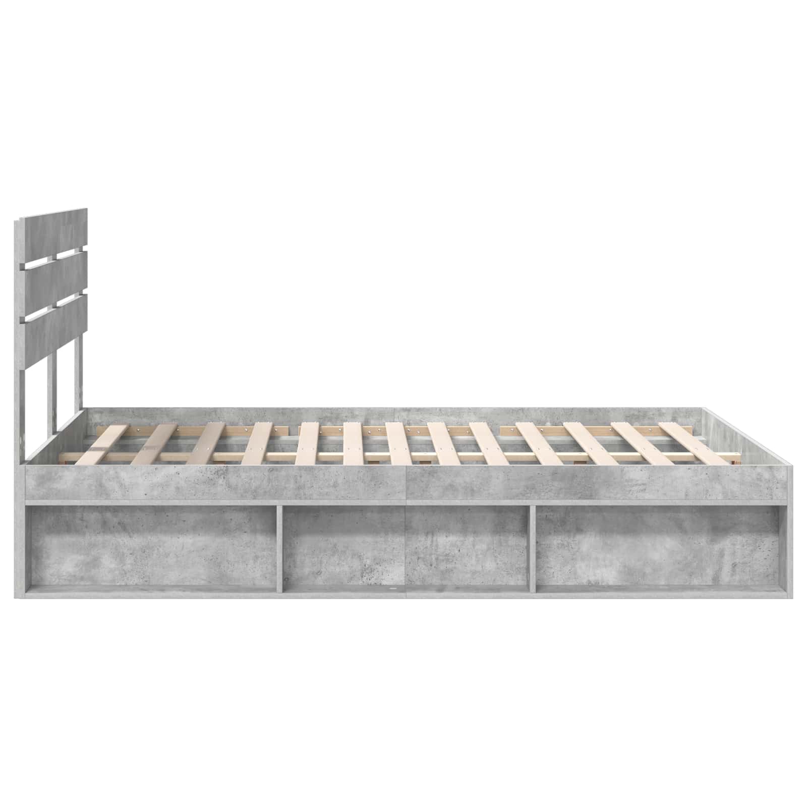 Σκελετός Κρεβατιού Σκυρόδεμα 140 x 200 cm Στερεά ξυλεία πεύκου