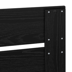 Σκελετός Κρεβατιού Μαύρο 140 x 190 cm Στερεά ξυλεία πεύκου - Pakobazaar