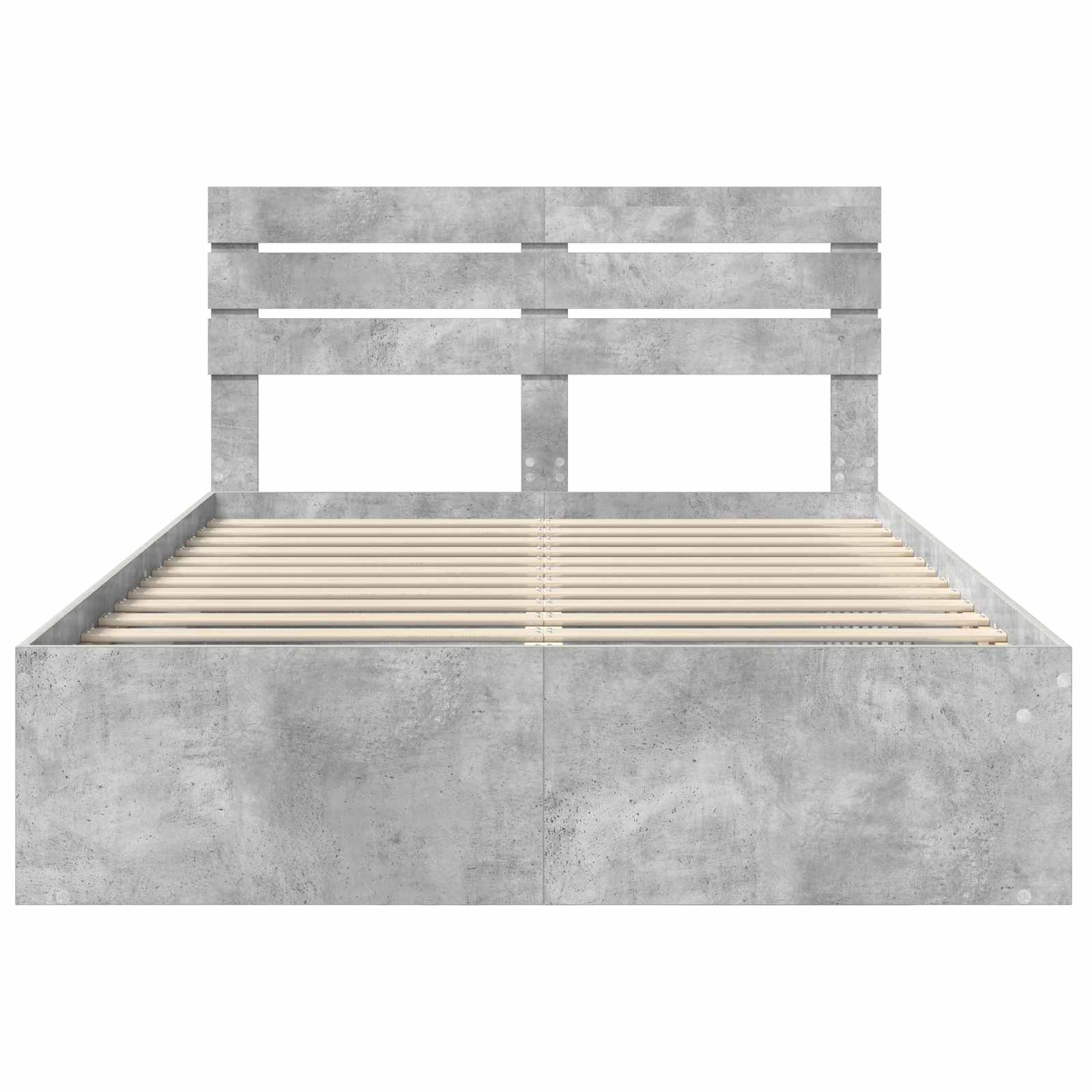Σκελετός Κρεβατιού Σκυρόδεμα 140 x 190 cm Στερεά ξυλεία πεύκου
