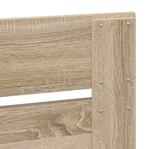 Σκελετός Κρεβατιού με κεφαλάρι Δρύς Sonoma 135 x 190 cm - Pakobazaar