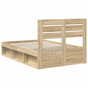 Σκελετός Κρεβατιού με κεφαλάρι Δρύς Sonoma 135 x 190 cm - Pakobazaar