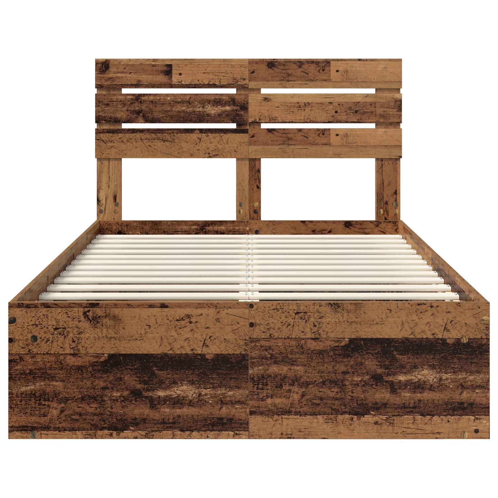 Σκελετός Κρεβατιού Παλιό ξύλο 135 x 190 cm Στερεά ξυλεία πεύκου