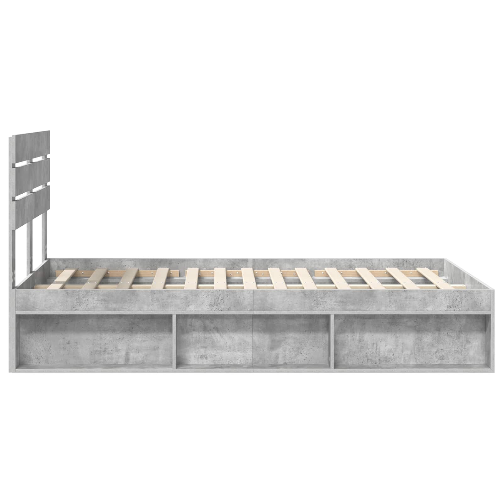 Σκελετός Κρεβατιού Σκυρόδεμα 120 x 200 cm Στερεά ξυλεία πεύκου