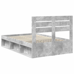Σκελετός Κρεβατιού Σκυρόδεμα 120 x 190 cm Στερεά ξυλεία πεύκου