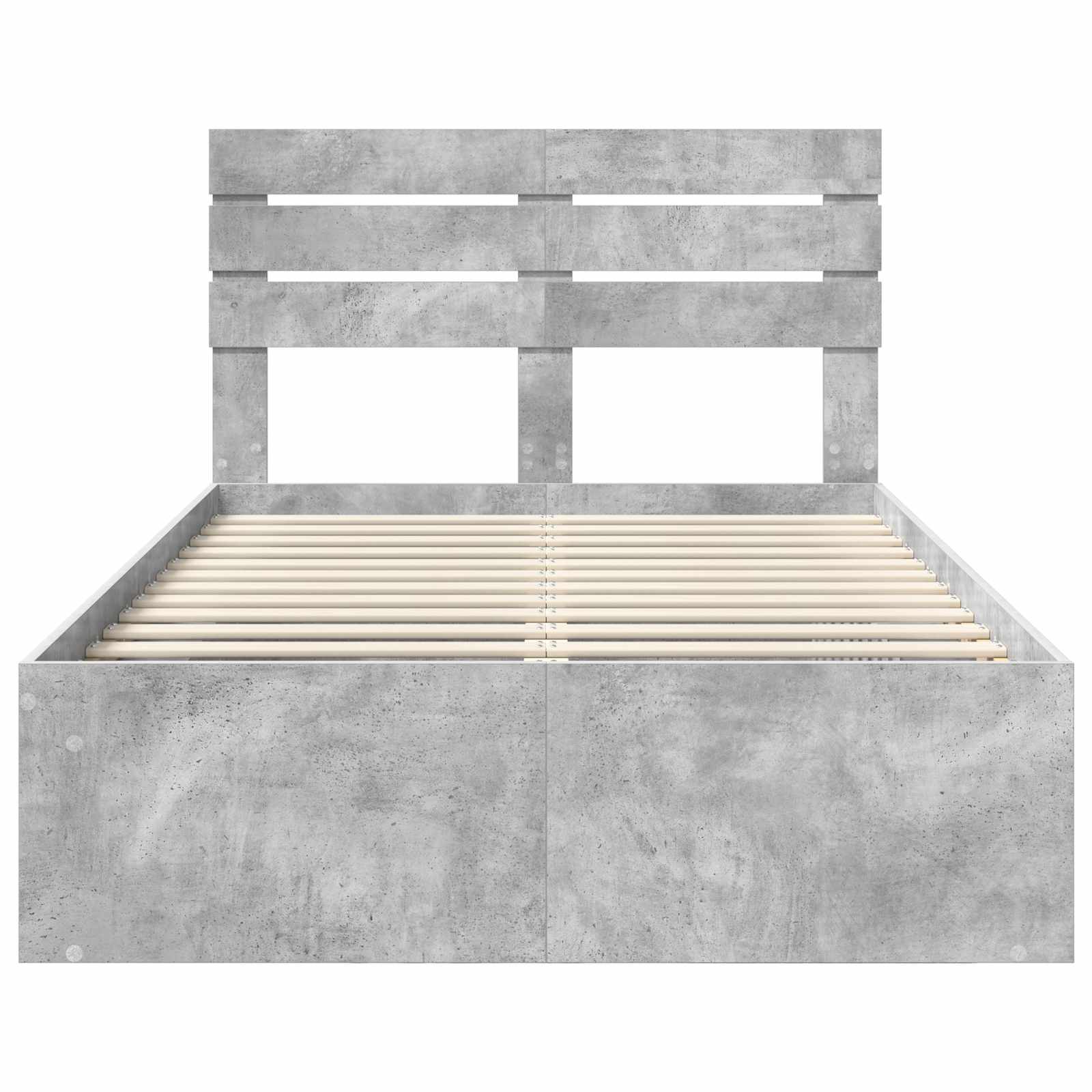 Σκελετός Κρεβατιού Σκυρόδεμα 120 x 190 cm Στερεά ξυλεία πεύκου