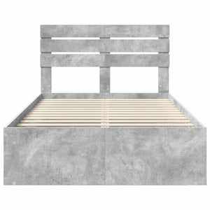 Σκελετός Κρεβατιού Σκυρόδεμα 120 x 190 cm Στερεά ξυλεία πεύκου
