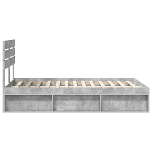 Σκελετός Κρεβατιού Σκυρόδεμα 120 x 190 cm Στερεά ξυλεία πεύκου